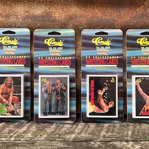 Choice of Wrestling Cards Packs of 25 Cards Jake the Snake, Demolition, Hulk Hogan, Andre Giant 1989 Classic Cards Vintage WWF WWE Blister