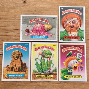 OS Garbage Pail Kids Card Choice Basking Robin, Kayo'd Cody, Barren Aaron, Green Dean, Mack Quack Series 3 Vintage Topps 3rd Series 1986