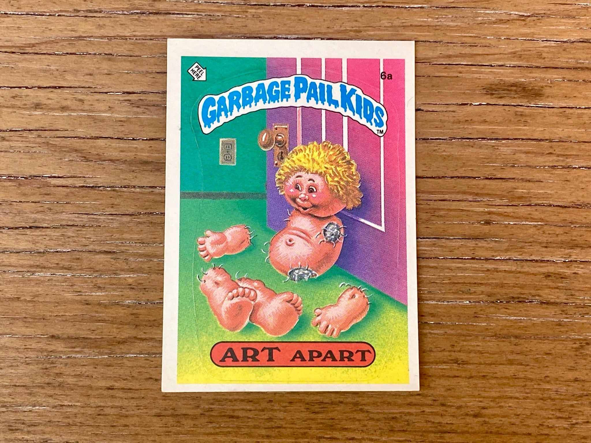 Vintage Garbage Pail Kids Card Art Apart 6a Original Series 1 Card 