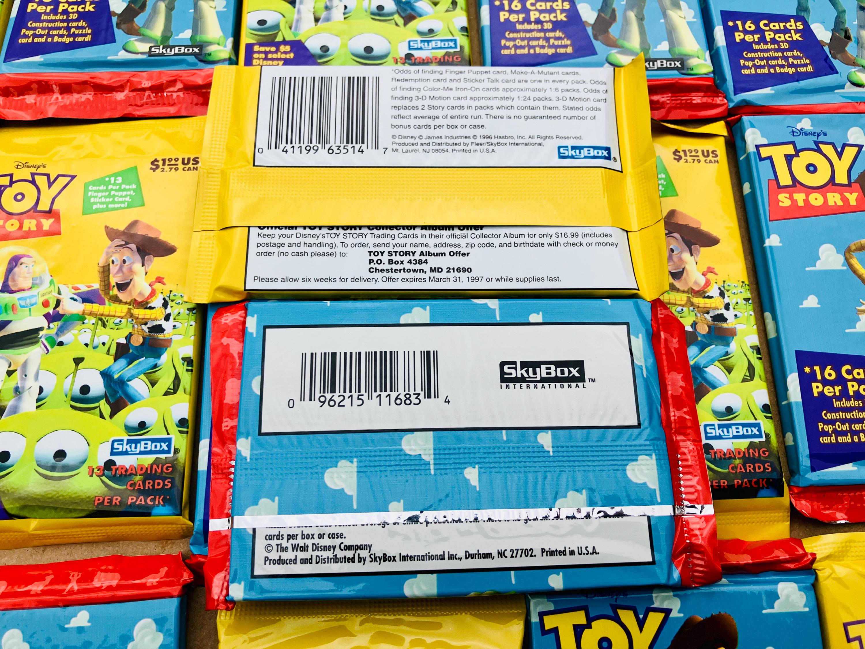 Vintage Toy Story Trading Card Packs Original Movie Series 1 or