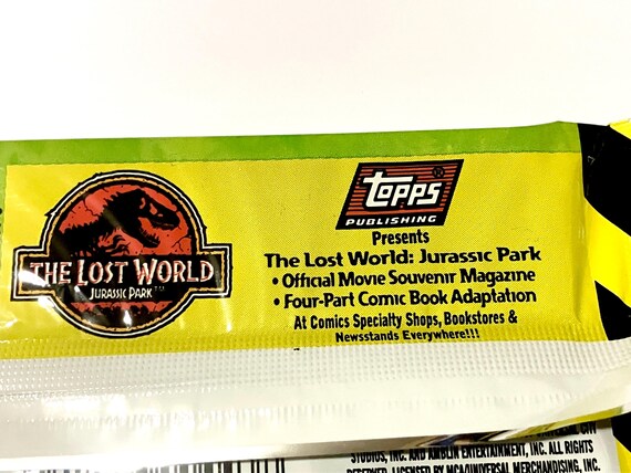 Jurassic Park Lost World Movie Cards Topps Unopened Pack of