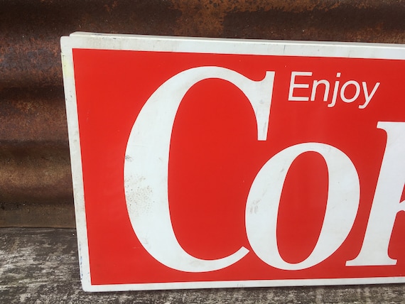 Coke Sign Vintage Home Decor Old Vintage Metal Sign Enjoy Coke