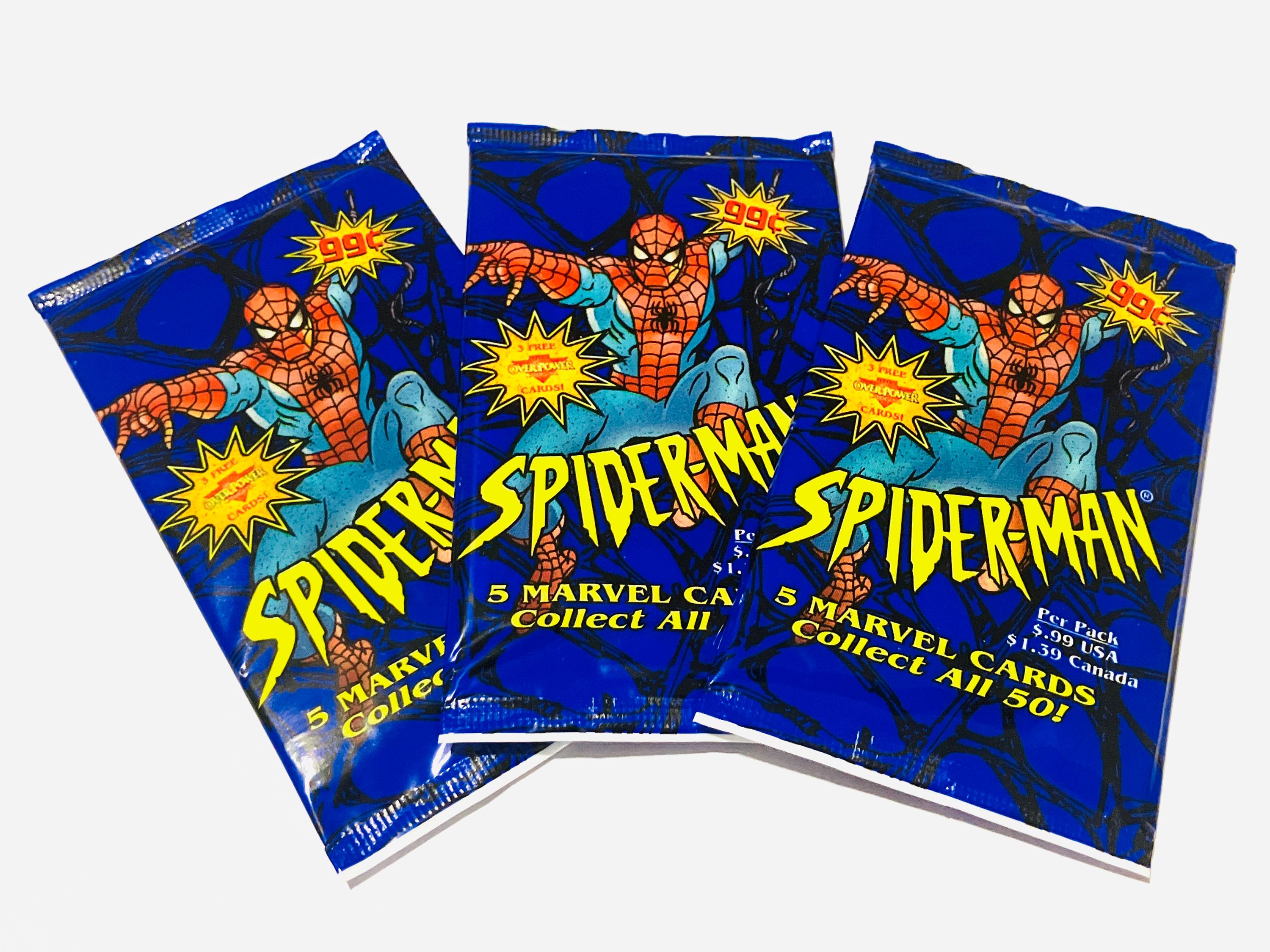 Vintage Marvel Comics Spider Man Trading Cards Pack Fleer Skybox