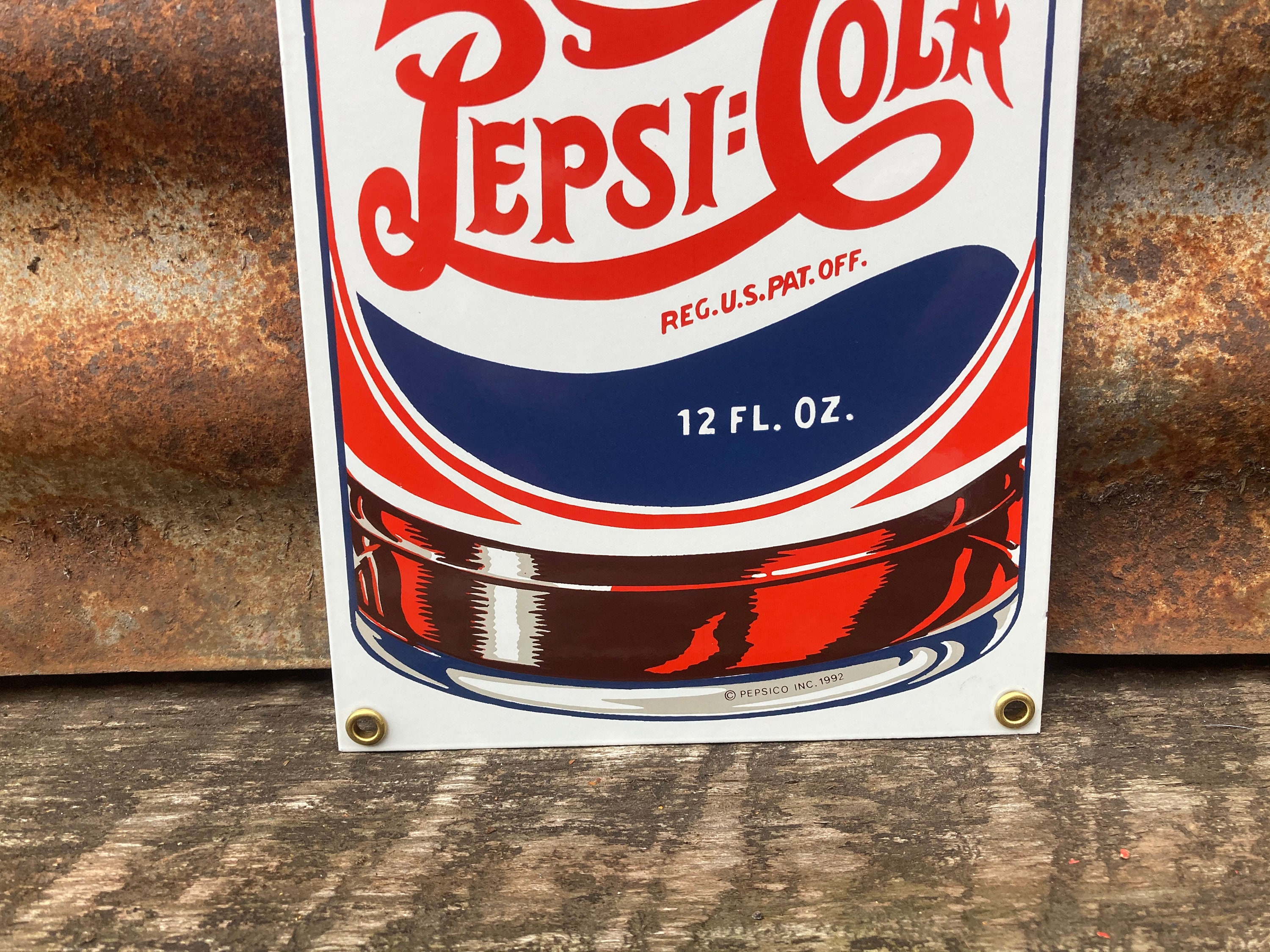 Vintage Pepsi Cola Sign 5 Cent Pepsi Sign Double Dot 1930s Style