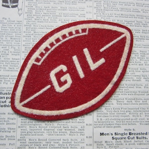 Vintage Name Patch GIL Football Price per (1) Patch 1950s Era Felt Patch Varsity High School Jacket Coat Patch College Sports 50s Vintage