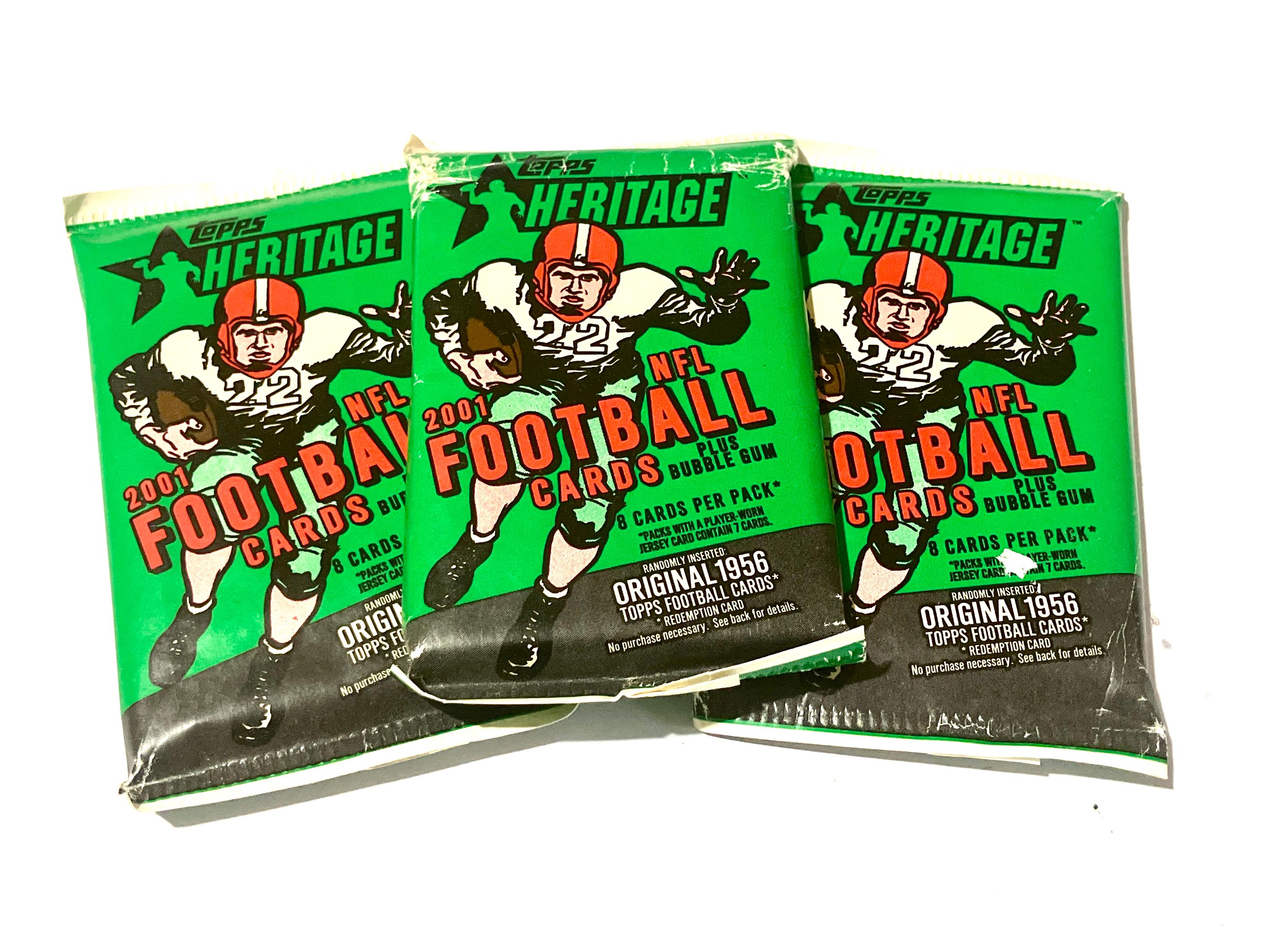 緑の旧枠優良カード20枚まとめ売り（英語）他計11点まとめ売り 2001 Topps Heritage Football Cards Vintage Pack of Football Cards