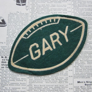 Vintage Name Patch GARY Football Price per (1) Patch 1950s Era Felt Patch Varsity High School Jacket Coat Patch College Sports 50s Vintage
