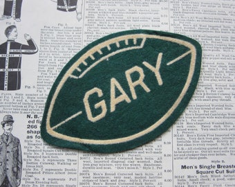 Vintage Name Patch GARY Football Price per (1) Patch 1950s Era Felt Patch Varsity High School Jacket Coat Patch College Sports 50s Vintage