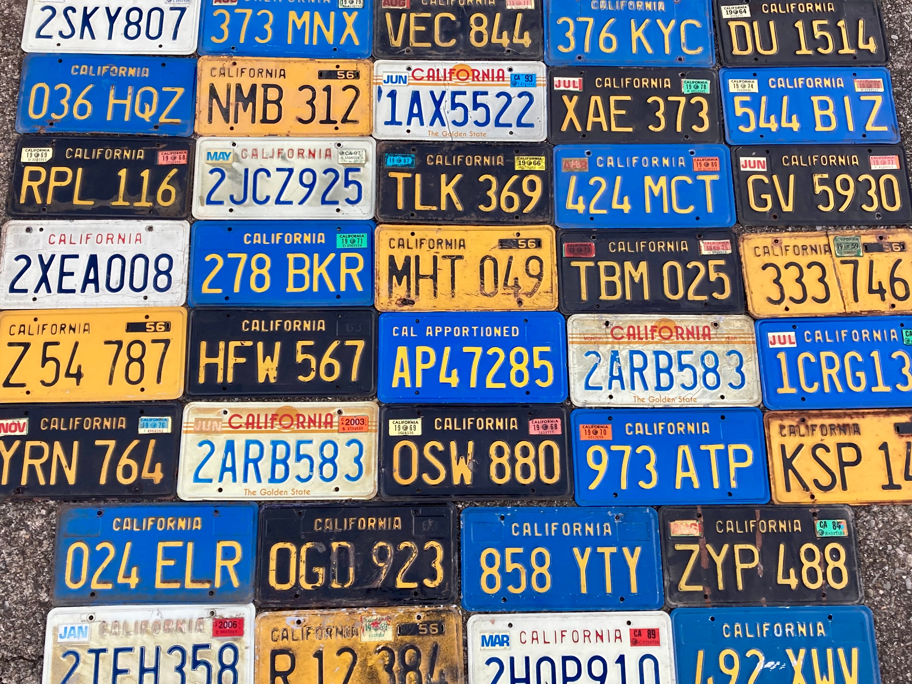 California Black License Plates 