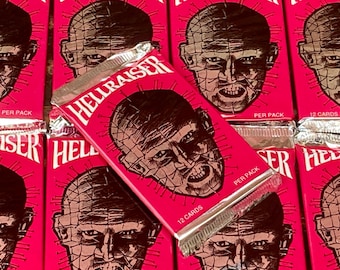 Hellraiser Pack of Cards Pinhead Horror Movie Cards 1992 Scary Movies Pack of Trading Cards Foil Halloween Stocking Stuffer Vintage Horror