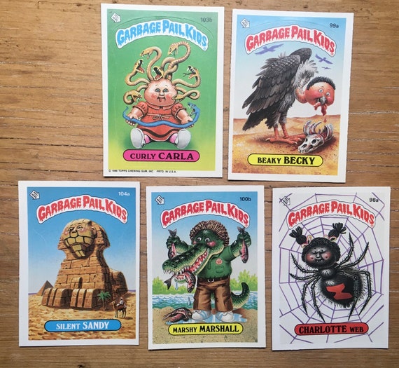 Garbage Pail Kids Card Choice Curly Carla, Beaky Becky, Silent