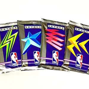 Vintage Basketball Card Packs Skybox NBA 1991 1992 Season Sealed Pack Of Cards Unopened Packs 90s Foil Pack 1980s 1990s Sky Box