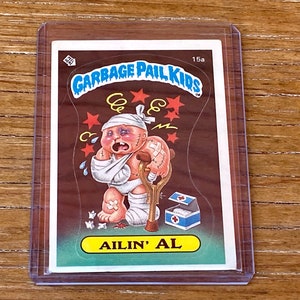 Vintage Garbage Pail Kids Card Ailin Al 15a Original Series 1 Card Vintage GPK Sticker Cards Topps 1st Series Trading Card 1985 V