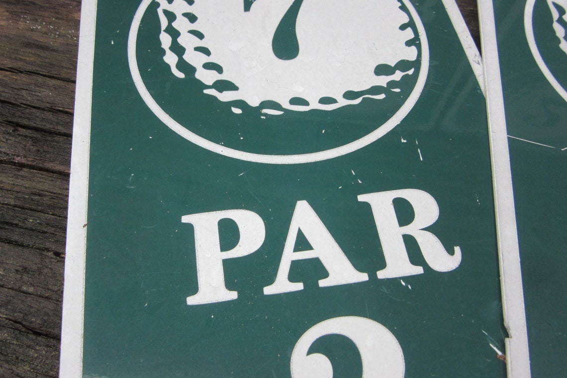 Vintage Metal Golf Course Hole Signs Miniature Golf Hole Etsy
