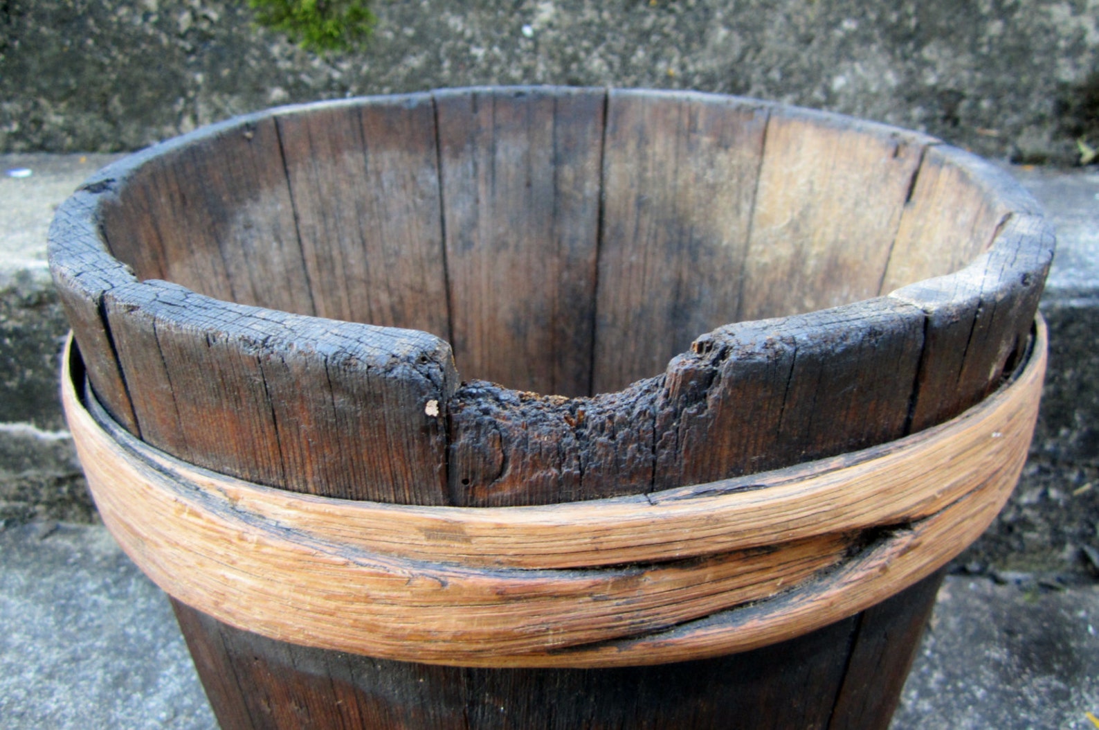 True Primitive Antique Wood Bucket Very Early Example Wooden Etsy