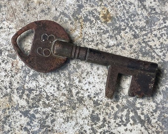 Authentic Antique Key 3 Inch Metal Barrel Key Vintage Key Skeleton Key Authentic 1800s Era Antique Vintage Key Old Key Jewelry S