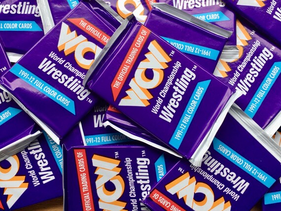 Vintage WCW Cards Wrestling Packs of Cards 1991 Unopened Sealed