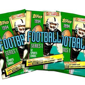 Vintage Football Cards Topps 1994 Series 1 NFL Pack Of Cards Unopened Sealed Pack of Cards 90s Pack 1990s Nostalgic National Football League