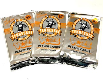 Vintage University of Tennessee Volunteers College Cards Unopened Pack Of Trading Cards 1980s Collegiate Collection Officially Licensed