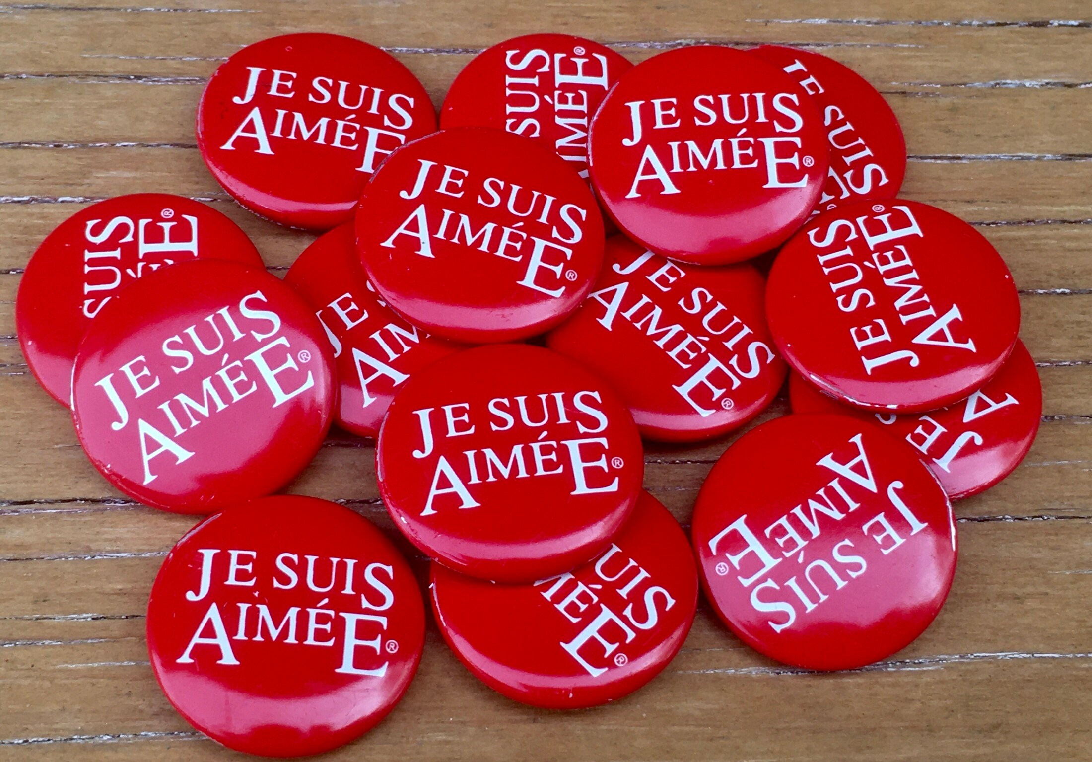 Je Suis Aimee Pin French I AM LOVED Metal Pin Helzberg Diamonds