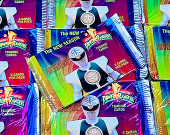 Vintage 1995 Mighty Morphin Power Rangers Trading Cards Pack