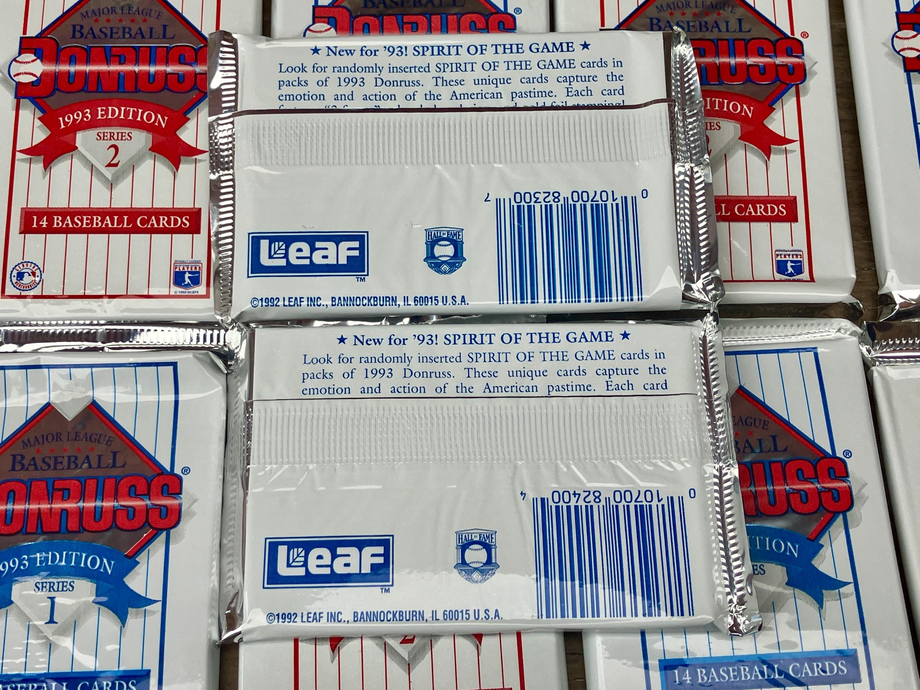 トレーディングカード Major League 1993 Edition Donruss UnOpened