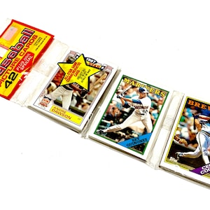 Vintage Baseball Cards Rack Pack Unopened Topps 1988 MLB Pack Of Cards Topps  Never Opened Cards 80s Cello Pack 43 Cards per Pack