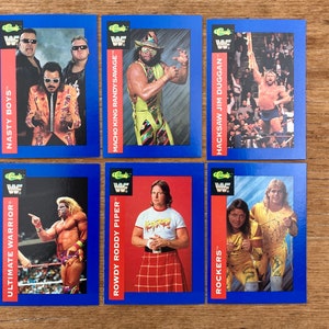 Choice of Wrestling Card Nasty Boys, Macho Man, Jim Duggar, Ultimate Warrior, Roddy Piper, Rockers 1991 Classic Cards Vintage WWF WWE  M