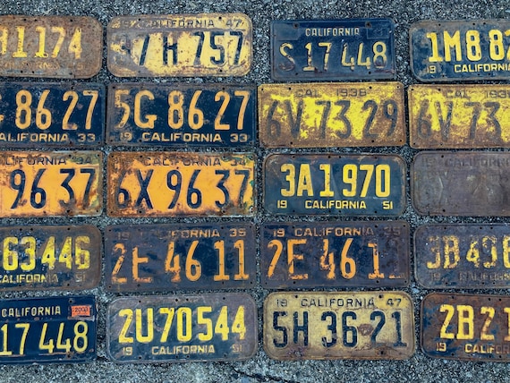 【新品】  2001年 year plate Choice of California License Plate 1932, 1947, 1964, 1951, 1933