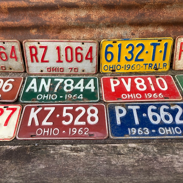 Antique Ohio License Plates Etsy