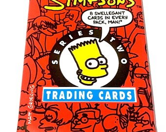 rare simpsons trading cards Rare Vintage 1994 The Simpsons Trading Cards Pack