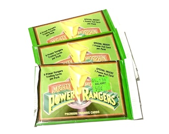 Original Vintage Mighty Morphin Power Ranger Cards TV Show Pack of Cards 1990s Trading Cards Power Ranger Cards