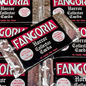 Vintage Fangoria Magazine Pack of Cards Horror Movie Cards  1996 Old Scary Movies Pack of Trading Cards Horror Movie 1980s 1990s  Foil