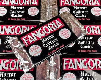 Vintage Fangoria Magazine Pack of Cards Horror Movie Cards  1996 Old Scary Movies Pack of Trading Cards Horror Movie 1980s 1990s  Foil