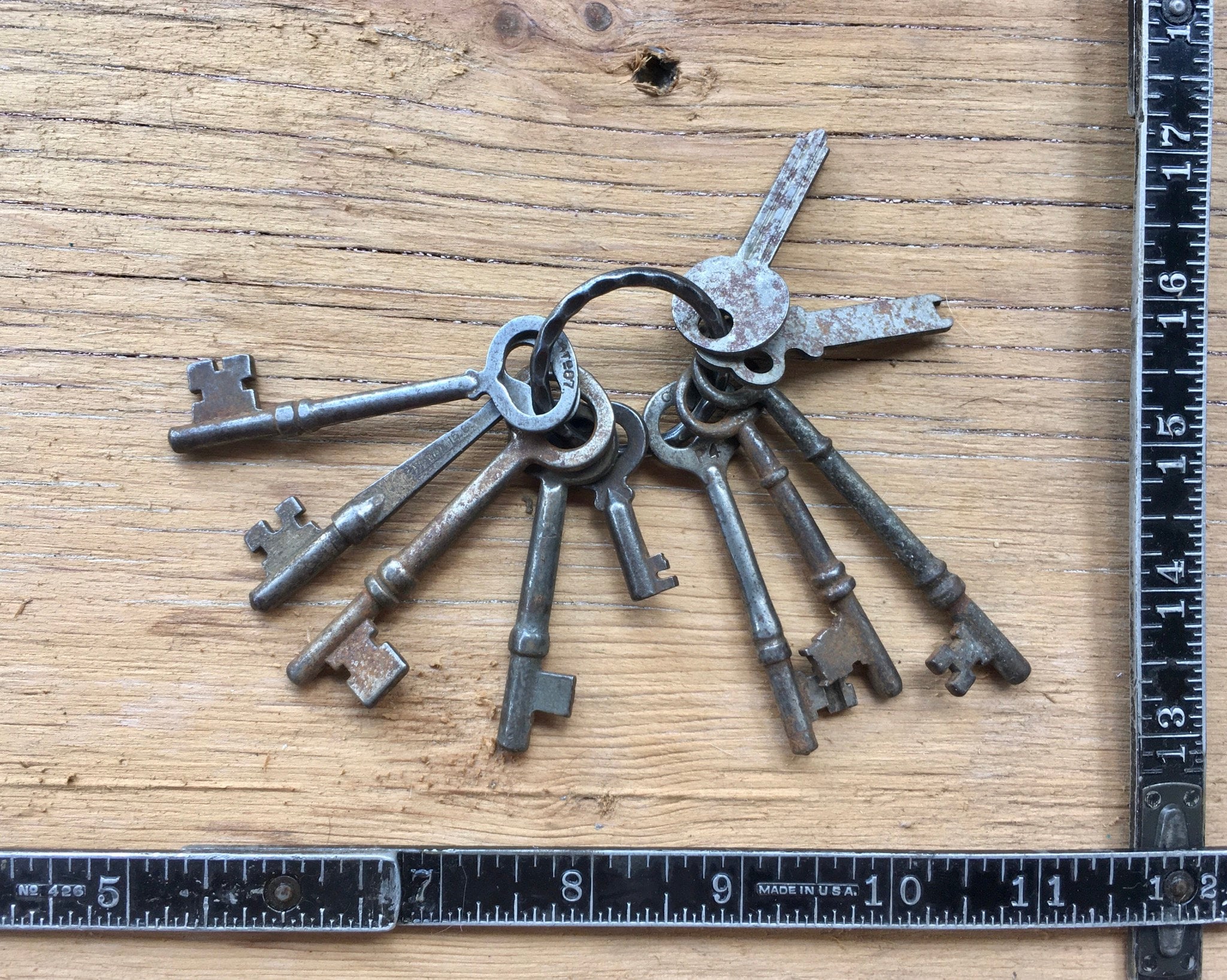 10 Real Antique Keys Collection Vintage Original Metal Etsy