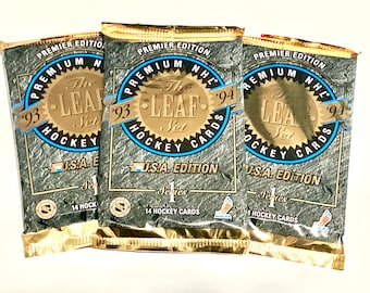 Paquete de tarjetas de hockey de la NHL Leaf 1993-94: Serie 1 (14 tarjetas)