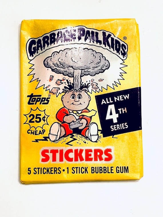 レア【シュリンク、ステッカー付】KIDS - US ORIGINAL LP Series 4 Garbage Pail Kids Packs Vintage Sticker Cards Topps 1986