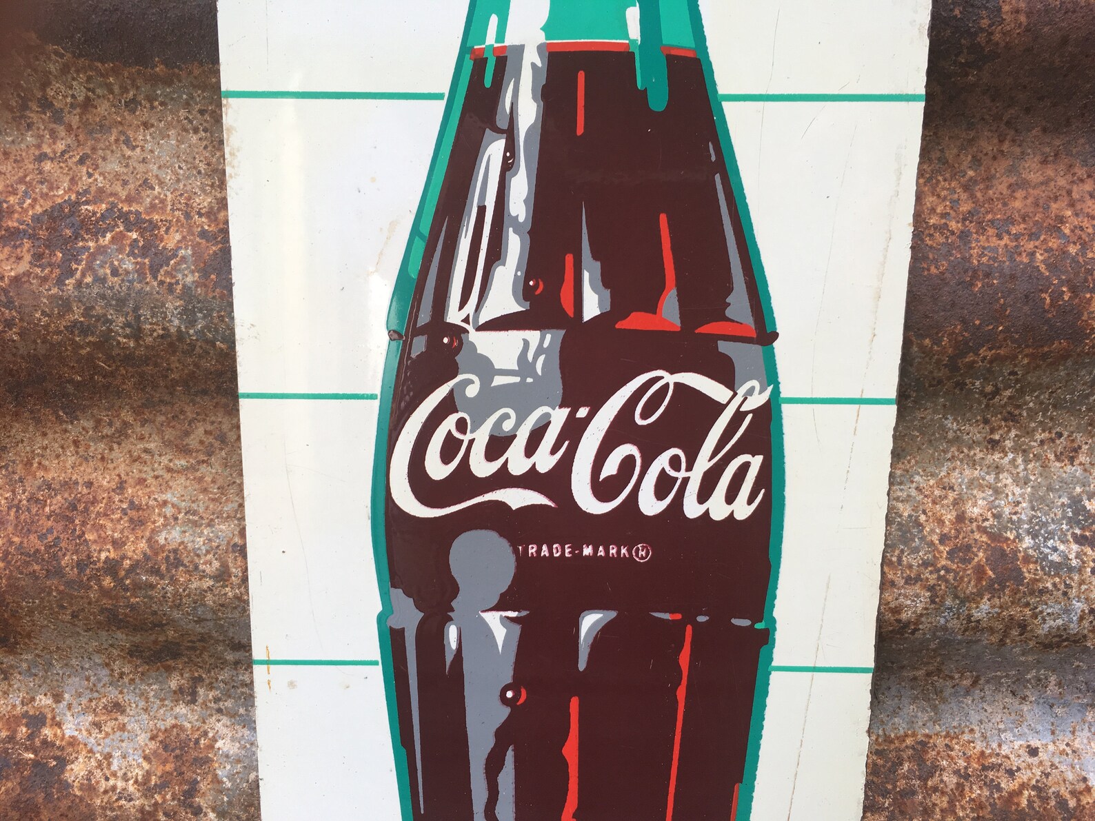 Vintage Metal Coca Cola Bottle Sign Coke Sign 1950s Era Coke Etsy