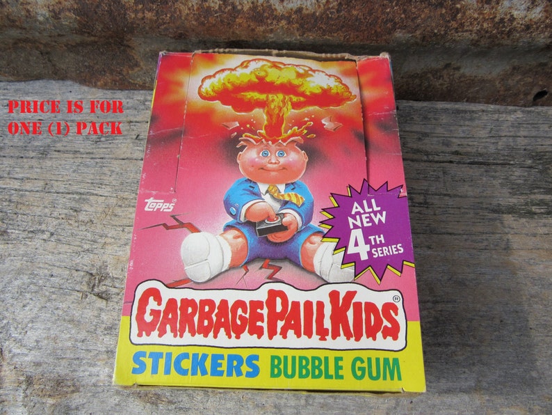 Price per Pack 1 Vintage Garbage Pail Kids Sticker Cards Etsy