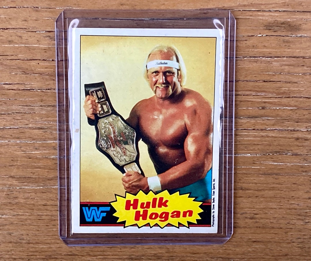 Authentic Hulk Hogan Trading Card Wrestler 1985 Rookie Year Topps WWE ...