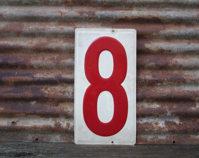 Huge Number 8 Sign Number Eight Sign Vintage Metal Number Sign Etsy