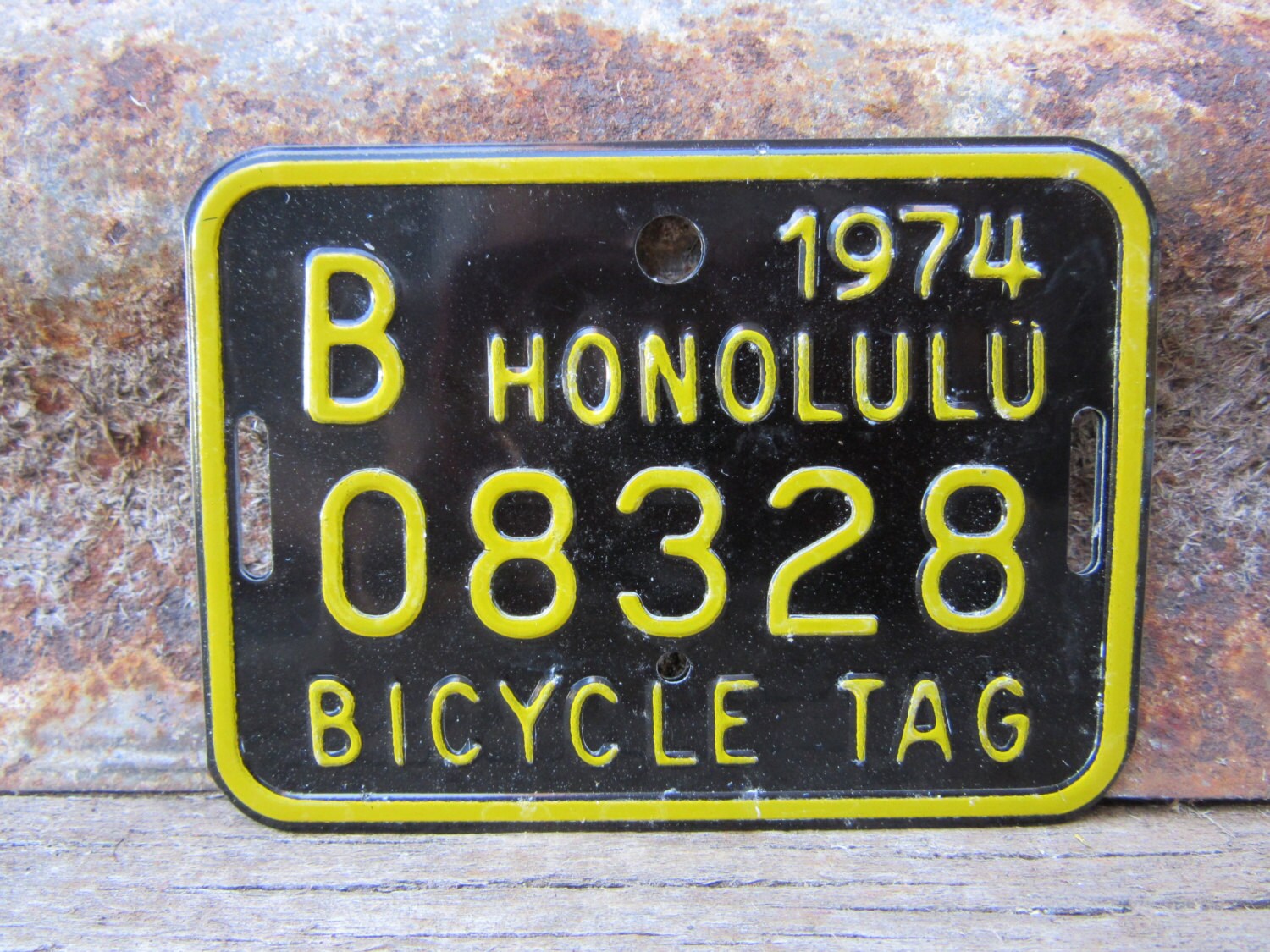 Vintage 1974 Honolulu Hawaii Bicycle License Plate Metal Tag Etsy