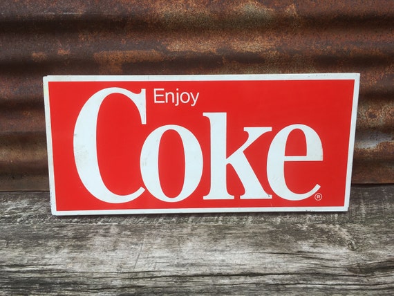 Coke Sign Vintage Home Decor Old Vintage Metal Sign Enjoy Coke