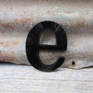 Vintage Letter Sign Lower Case 4 Inch Letter e Sign Black Plastic Letter Sign Display Marquee Alphabet vtg Letters Wall Art Pop Art Retro