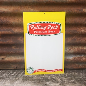 Rolling Rock Beer Cardboard Sign 11x17 Inch Vintage Latrobe Brewery Pennsylvania Pa Price Sign Beer Sign Antique Sign S