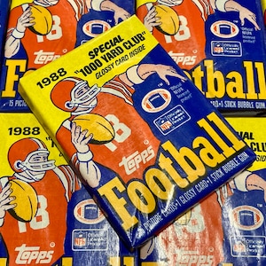 Original Vintage Football Cards Topps 1988 NFL Pack Of Cards Unopened Pack of Cards 80s Pack 1980s Nostalgic National Football League