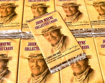 John Wayne Trading Cards Unopened Foil Packs Collectible The Duke Western TV Show Famous Actor Cowboys Old West 6 Cards per Pack