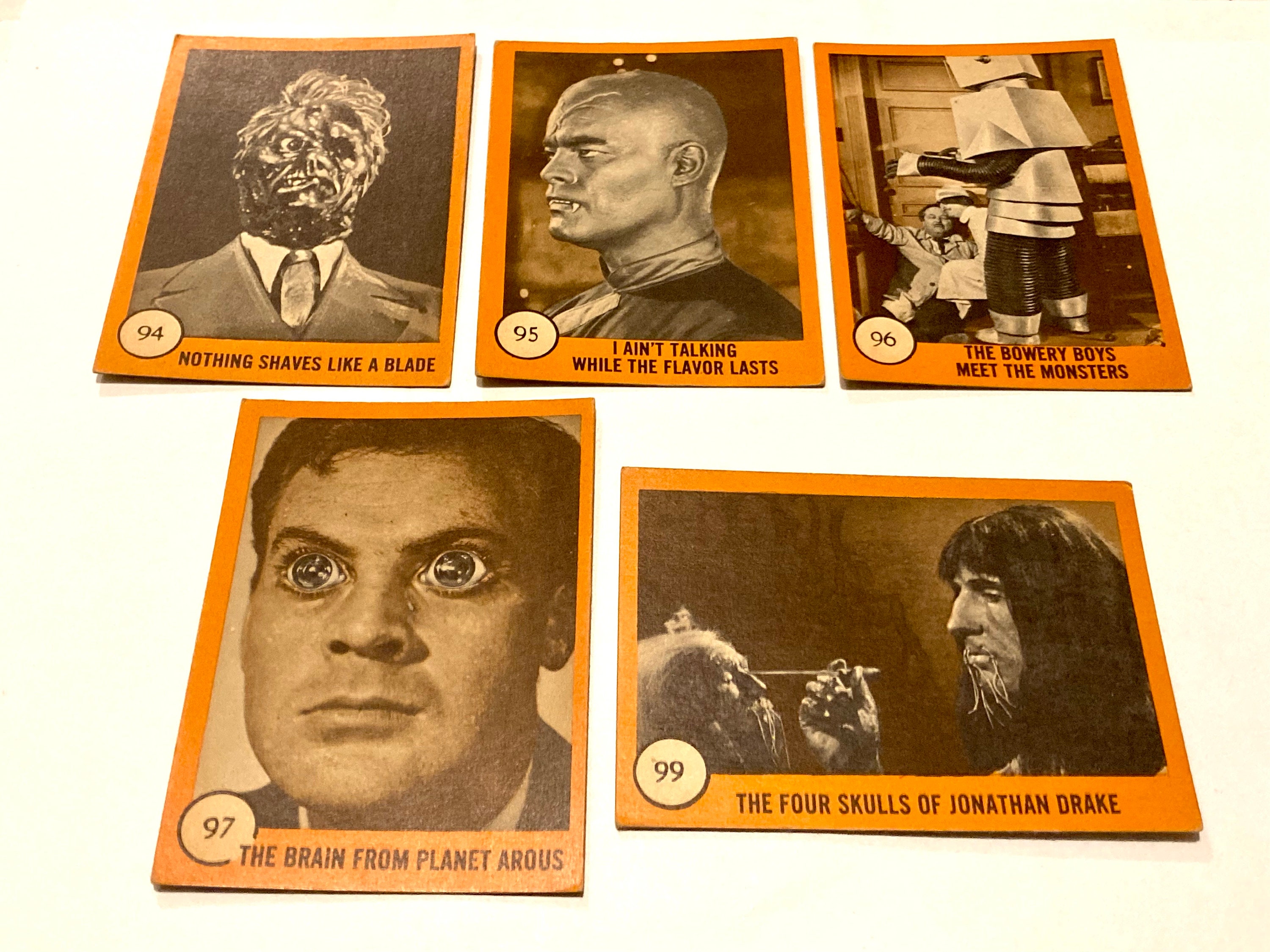 Choice of Horror Movie Cards Nu-cards Series 2 Orange Border 1961