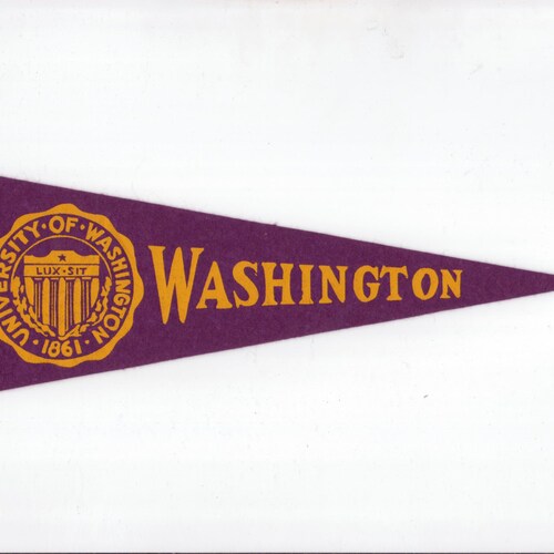 University of Washington 1861 vintage iron on embroidered patch 3" x 3" 