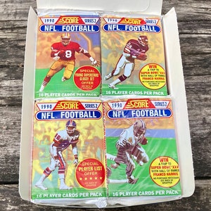 Original Vintage Football Cards Score 1990 Series 2 NFL Pack Of Cards Unopened Pack of Cards Pack 1980s Nostalgic National Football League